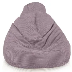 Bean bag with backrest for adults – comfy XXL corduroy
