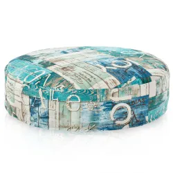 Round Floor Cushion Seat Monaco - Premium Printed Fabric
