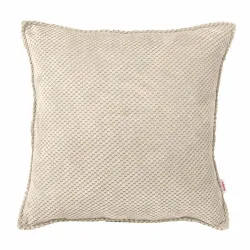 Square Decorative Cushion - Dot Textured Velvet