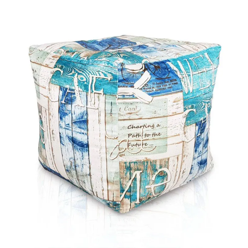 Square Cube Ottoman - Premium Printed Fabric – view 17