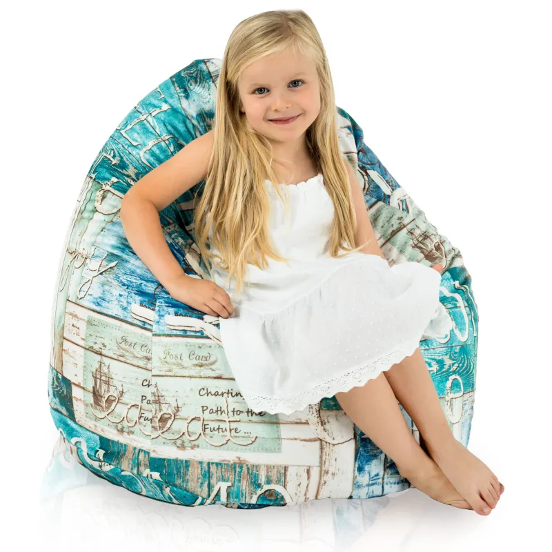 Kids Bean Bag Chair L - Premium Printed Fabric – view 100