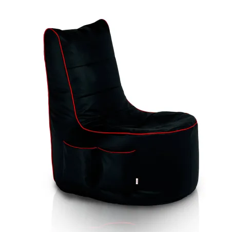 Stylish black bean bag chair perfect for gaming setups